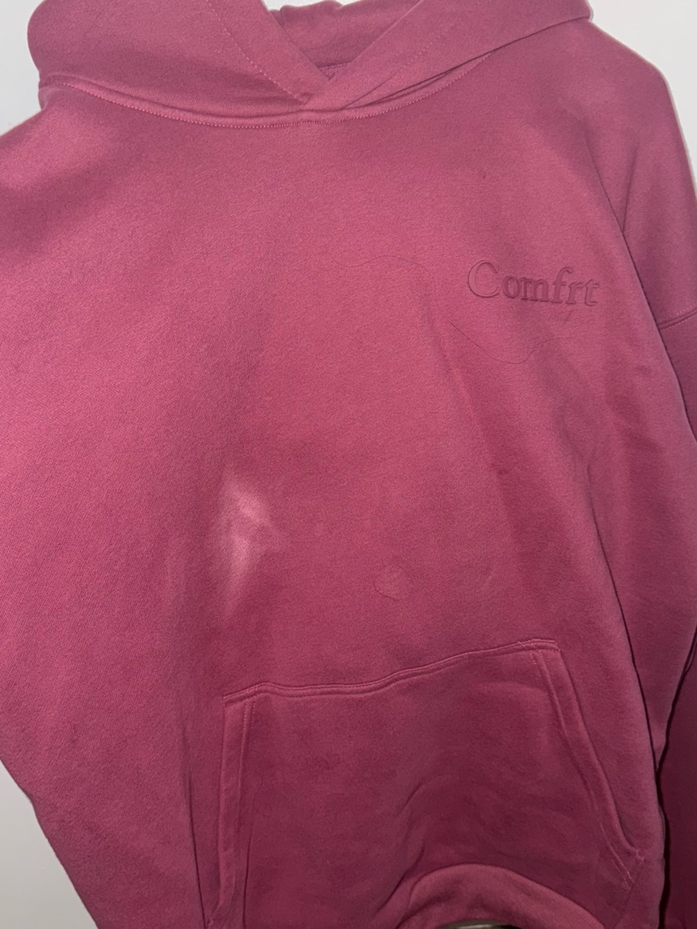 Comfort Embroidered Hoodie in Dusty Rose